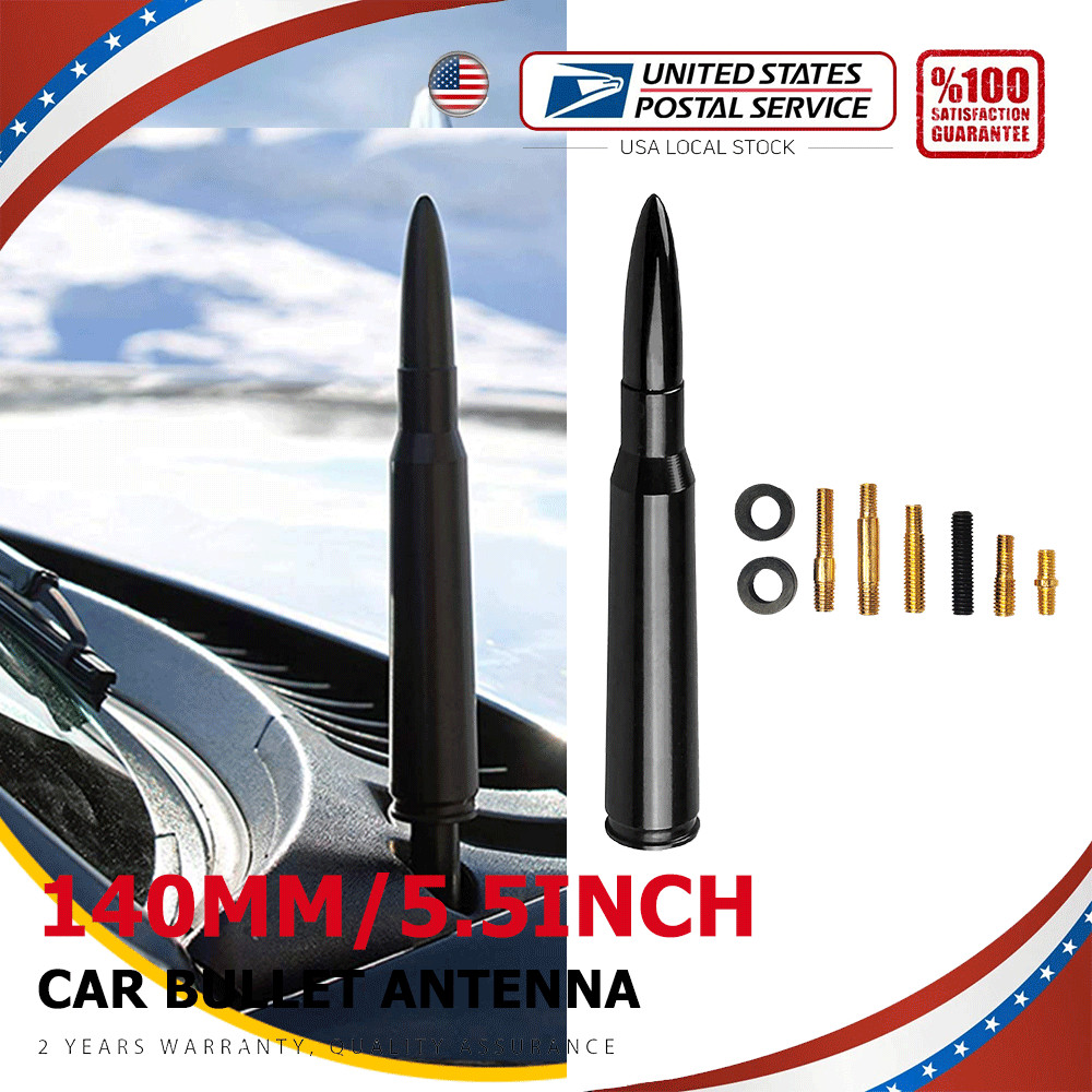 Bullet Style 0.5 Cal Short Black Antenna Mast Power for DODGE RAM &RAM 2009-2023