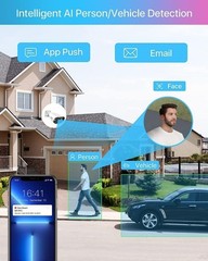 ZOSI 4K 8MP PoE IP Camera Weatherproof CCTV Security Camera Night Vision Audio