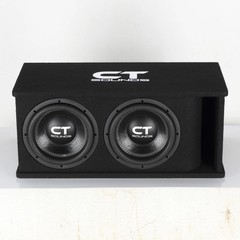 Used CT Sounds TROPO-2X10D4 Dual 10″ 2600W Loaded Ported Car Subwoofer Box