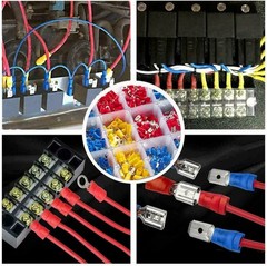 1200pcs Assorted Insulated Electrical Wire Terminals Crimp Connectors Spade Kit
