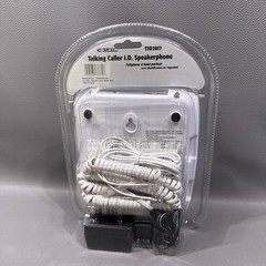 Curtis Corded Telephone White Wall Mountable Caller ID Speaker Talking Caller ID