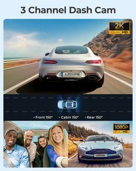 AZDOME 4K Dash Cam M550 Pro Built in 5.8Ghz WiFi GPS Car DVR Upgrade AZDOME M550