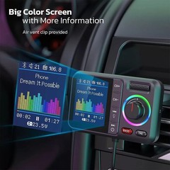 Bluetooth Car FM Transmitter MP3 Player Hands free Radio Adapter Kit USB Charger