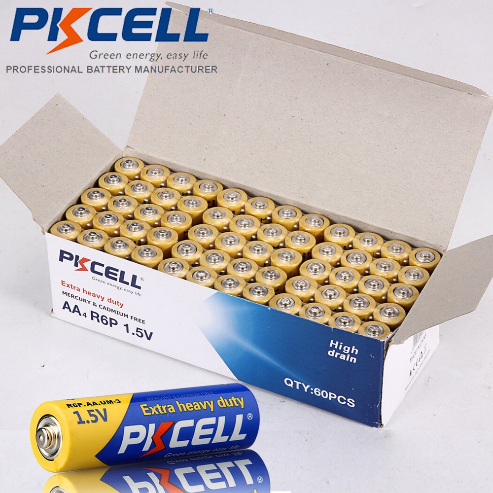 100Pcs AA Batteries E91 R6P PC1500 1.5V Double A Cell Carbon-Zinc for TV Remote