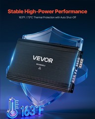 VEVOR Car Audio Amplifier Car Amplifier 4-Channel Class AB Max. 4x250W at 4 Ohms