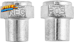 Car Positive Negative Battery Post Terminal, 2 Pair Zinc Alloy Battery Adapter,