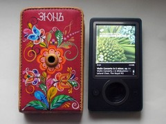 Microsoft Zune 30GB . Stylized as Uftyuga painted.