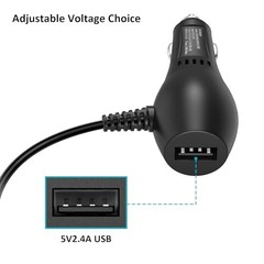 34W 3V 4.5V 5V 6V 7.5V 9V 12V DC Car Charger with 10 Tips and USB Cigarette
