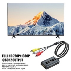RCA to HDMI Converter Cable 1080P 720P USB Power for VCR DVD Player TV Monitor _
