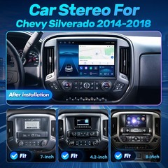 13.1” Radio Carplay Android 13 For Chevy Silverado GMC Sierra 2014-2018+Camera