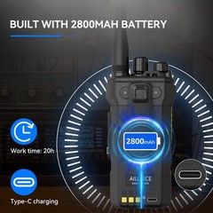 Retevis HA1UV Dual Band UHF &VHF FM IP67 256CH 2800mAh Two Way Radio NOAA VFO
