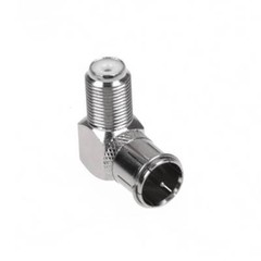 ANGLED QUICK PUSH ON TV / CABLE ADAPTER Antenna F TYPE CONNECT COAX COAXIAL