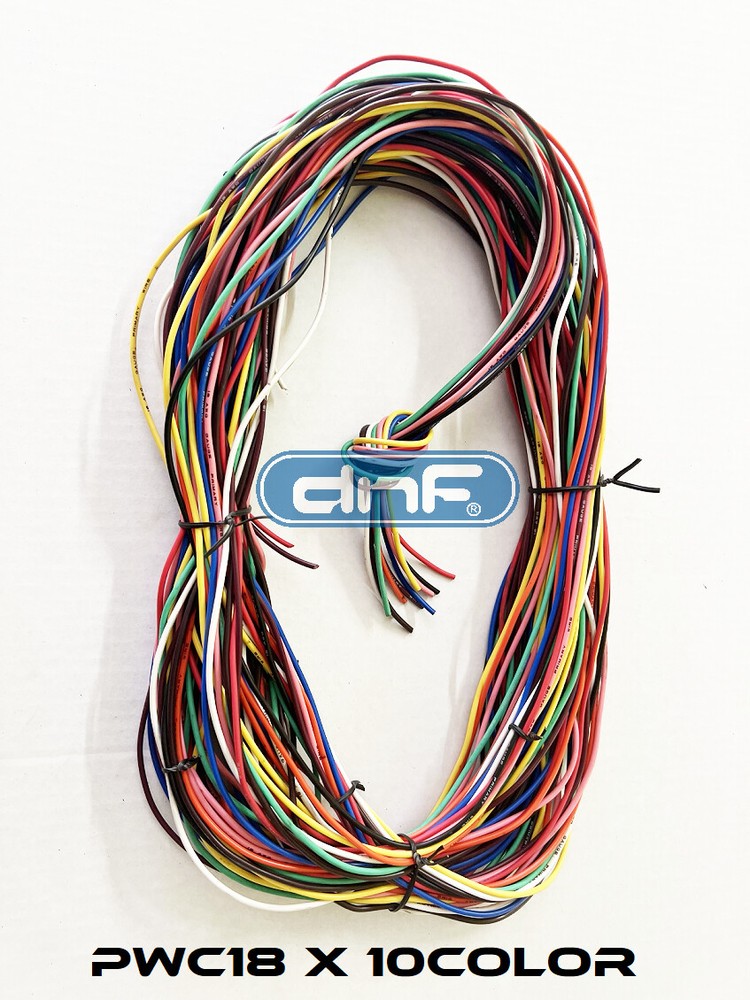 18 GAUGE WIRE 10 COLORS 25 FT EA PRIMARY AWG STRANDED COPPER REMOTE POWER CABLE