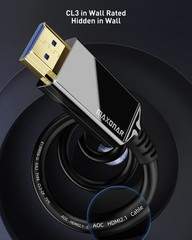 Brand New 8K Fiber Optic HDMI Cable 50FT Grey