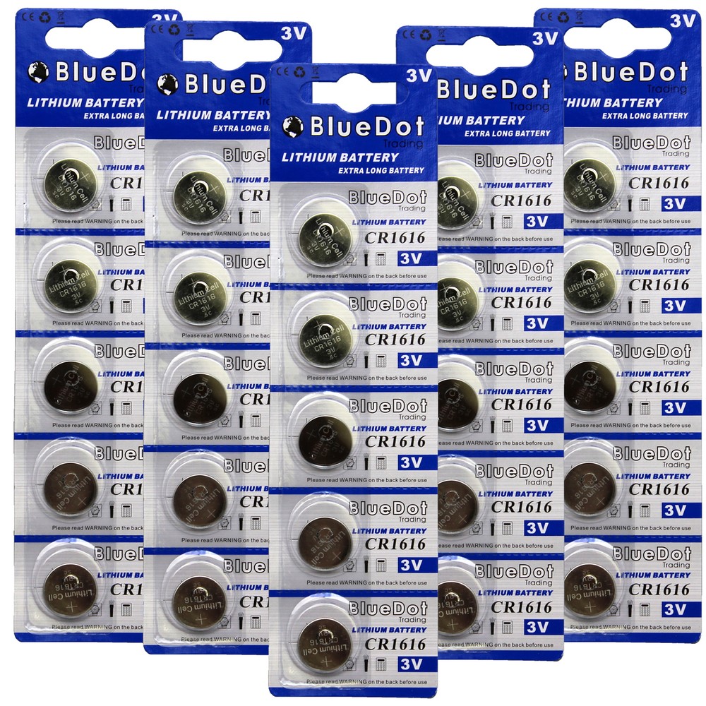 25 pc CR1616 CR-1616 ECR1616 DL1616 Lithium 3v Battery CR 1616 BlueDot ~ US Ship