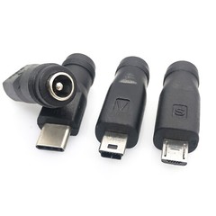 DC 5.5 × 2.1mm Power Jack USB 3.1 Type C Mini USB Micro Power Connector Adapter