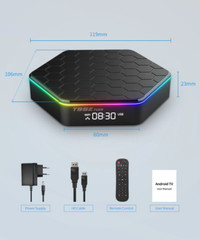 2024 Upgraded T95Z Plus Smart Android 12 TV Box Quad Core 6K 4K HD Stream Player