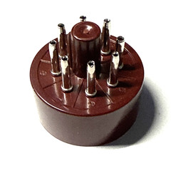 1 pcs bakelite 8 pin – octal tube base power plug BURGUNDY