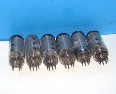 6AU6A GE AA5 radio audio amplifier electron vacuum tubes 6 valves tested 6AU6