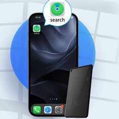 Black Wireless Charging Smart Card Tracker ABS Wallet Tracker Tracking Device