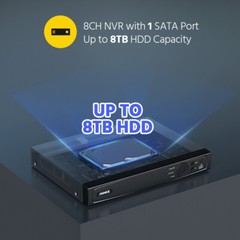 ANNKE HD 8CH 12MP NVR POE Security IP Network Video Recorder Smart Search H.265+