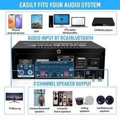 Sunbuck Small Stereo Amplifier Stereo Receivers for Home Audio Max 300Wx2 Pow…
