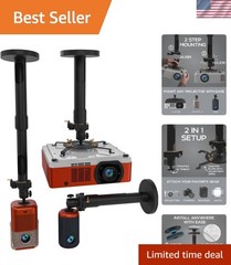 Durable 360° Swivel Projector Mount – Adjustable Wall or Ceiling Installation