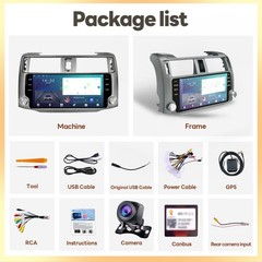 10.33″ Carplay Stereo Radio Head Unit For Toyota 4Runner 2010-2019 Tesla Style