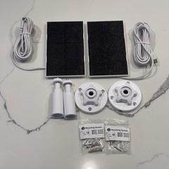 (2)Solar Panels 5.5in x 3.25in USB-C w/ Mounting Hardware 3W For Outdoor Cameras