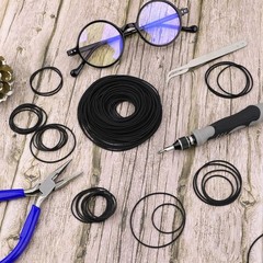 100pcs Cassette Recorder Rubber Belts – Repair Kit for Tape, CD, DVD, VCR Drives