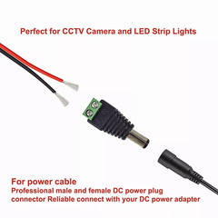 10/20 Pairs 12V DC Male+Female Power Connector 5.5×2.1mm Power Jack Plug Adapter