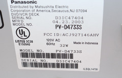 Panasonic VHS VCR DVD Combo Convert VHS to Digital USB Capture AV-HDMI Adapter