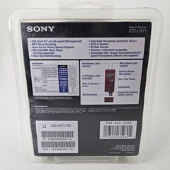 New Sony ICD-UX71 1GB Stereo IC Recorder MP3 Player Voice Recorder Red Sealed