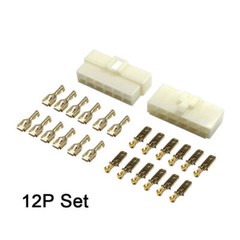 5 Sets 6.3mm 2-8 Pin Electrical Wire Connector Male Female Socket Plug Terminals