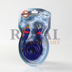 3 Foot Blue Audio RCA Cable Male to Male with Amplifier Turn on/off Wire