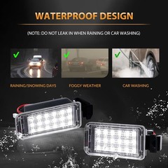 LED License Plate Light For 2010-2013 Chevy Camaro Tag Lamp Assembly, 6000K Whit
