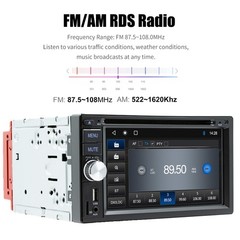 Double 2 DIN Car Stereo DVD CD Player 6.2″ Touchscreen Head Unit BT Carplay CAM