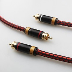 Single RCA Male to 2-RCA Male Gold-Plated Splitter Cable