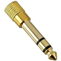 6.35mm 1/4″ Male to 3.5mm 1/8″ Female TRS Stereo Audio Headphone Adapter