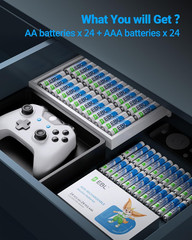 EBL AAA ,AA Alkaline Batteries 1.5V Lot of Triple A,10 Years shelf Life