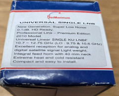SatMaximum Single Satellite KU LNBF SM 2010-01 FTA Uninersal 0.1dB Super Low