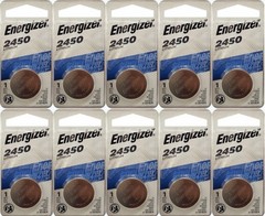 10 Pcs Energizer CR2450 ECR2450 CR 2450 3V Lithium Coin Cell Button Battery