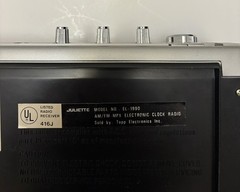 Juliette EL-1990 AM/FM Clock Radio Alarm Tested Works – Vintage Hong Kong