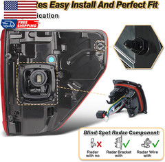 LED Tail Lights Compatible with Ford F150 2021 2022 2023 Raptor with Blind Spot