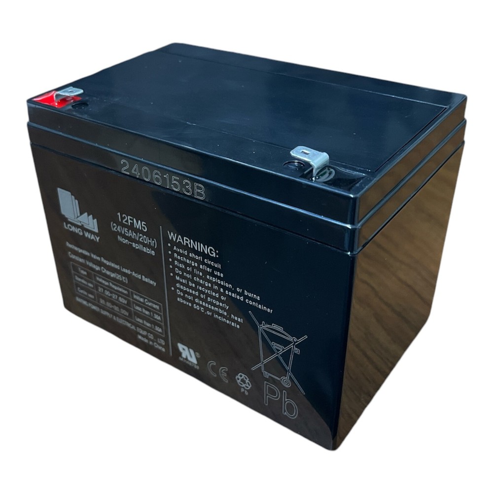 LONGWAY Rechargeable LeadAcid Battery 24V5AH20HR 12FM5 AHL007KIDSCAR Replacement
