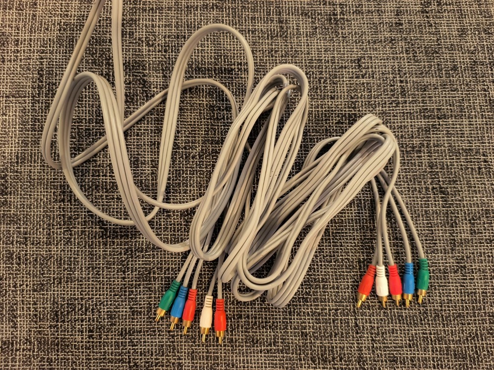 5 RCA Component cables 2 Audio 3 Video A/V Cable Gold Plated 10 feet