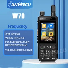 ANYSECU W70 Android 10 4G Network Radio Zello With GPS WIFI IP68 Walkie Talkie