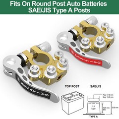 2x 12V 24V Automotive Car Top Post Battery Terminals Wire Cable Clamp Connectors