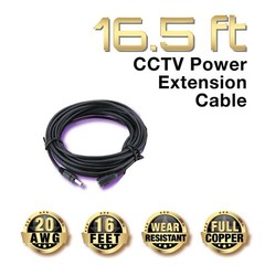 16.5ft 5.5M Power Extension Cable Cord for Reolink Security IP Camera