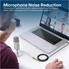3.5mm Audio Male to Female Jack Aux Extension Cable Audio and Microphone – 3 ft